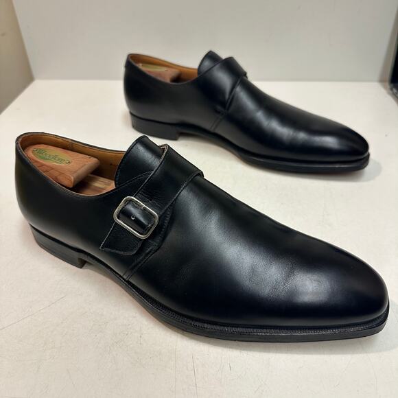 EUC Crockett & Jones x Polo Ralph Lauren Single Monk Bench Made in England 12 D